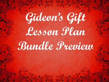 Preview of Gideon's Gift - Christmas Novel - 3 week unit