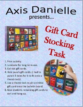 Preview of FREE Gift Card Stocking Task