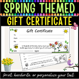 Editable award certificates | Spring Themed | before spring break