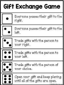 Gift Exchange Game by Kelly's Classroom Online | TpT