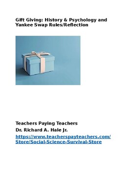 Preview of Gift Giving: History & Psychology and Yankee Swap Rules/Reflection
