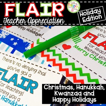Christmas Gift Tags for Teachers - Flair Pens by Creatively Teaching First