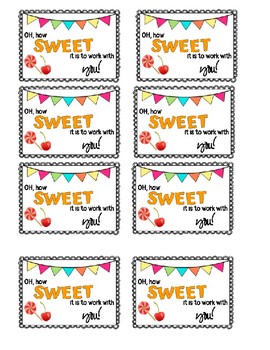 Preview of Gift Tag- Sweet Themed