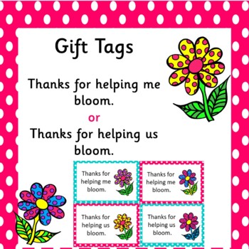 thank you teacher for helping me bloom, stickers / badge school classroom  228