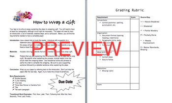 Preview of Gift Wrapping Technical Writing Essay Package