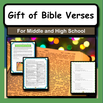 Preview of Gift of Scripture Verses Activity and Project for Bible Class
