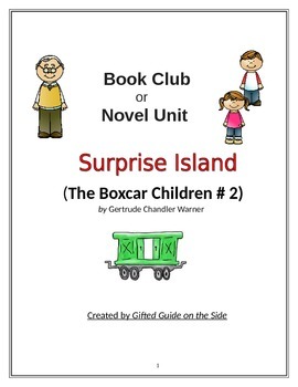 Preview of Gifted Book Club or Novel Unit:  Surprise Island (The Boxcar Children # 2)