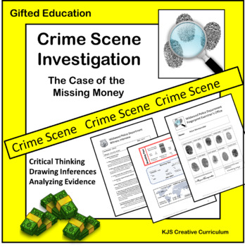 Preview of Gifted Crime Scene Investigation Activity The Case of the Missing Cash