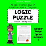 Gifted Distance Learning - Critical Thinking Puzzle - Back