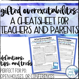 Gifted Education Cheat Sheet- Gifted Overexcitabilities Ti