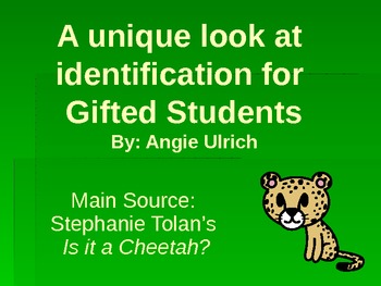 Preview of Gifted Education Presentation to Classroom Teachers, Gifted and Talented Program