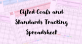 Gifted Goals and Standards Tracking Spreadsheet