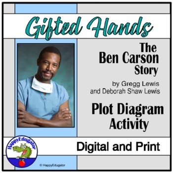 Preview of Gifted Hands: The Ben Carson Story Plot Diagram with Easel Activity