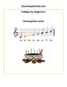 Preview of K "Solfege for Beginners" Music Theory Set for the Gifted/Talented