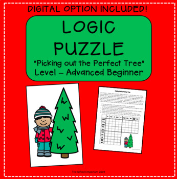 Preview of Gifted & Talented Christmas Logic Puzzle -Picking out the Perfect Tree - digital