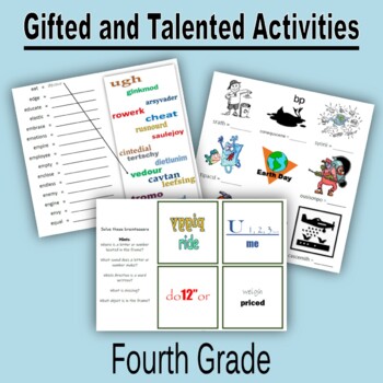 Preview of Gifted and Talented Activities - Fourth Grade