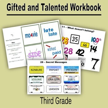 Preview of Gifted and Talented Activities - Third Grade