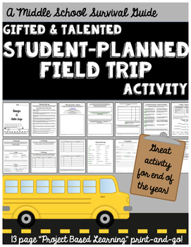 Preview of Gifted and Talented Activity - Field Trip Design Project