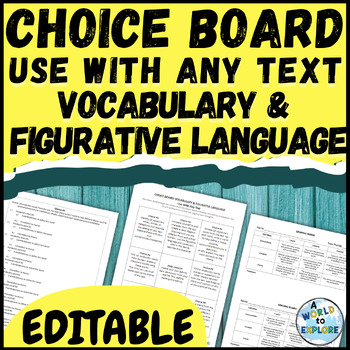 Preview of Gifted and Talented Activity Vocabulary Figurative Language & Story Elements