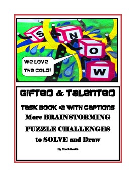 Preview of Gifted and Talented Book #2 Early Finisher Challenge Puzzles