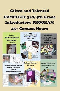 Preview of Gifted and Talented COMPLETE 3rd 4th Grade Introductory Program - 45+ Hours