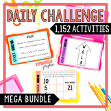 Preview of Gifted and Talented Daily Challenge MEGA Bundle Math & ELA Extension Tasks