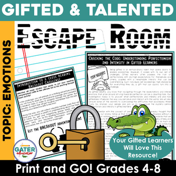 Preview of Gifted and Talented Escape Room | Close Reading & Comprehension
