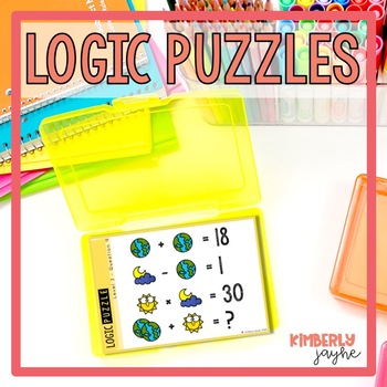 Preview of Gifted and Talented Math Activities Logic Puzzles 3rd Grade Algebraic Enrichment