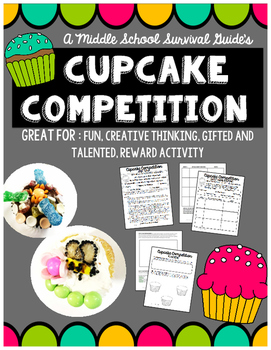 Preview of Gifted and Talented Social Event- Cupcake Competition