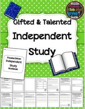 Preview of Gifted and Talented - Independent Study (Editable)