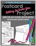 Gifted and Talented Activity - Postcard Creative Writing Project