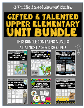 Preview of Gifted and Talented: Upper  Elementary Units Bundle