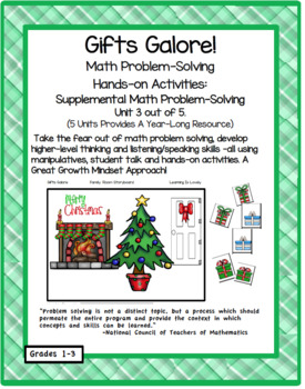 Preview of Gifts Galore: Christmas Theme Hands-on Math Story-Problem Activities