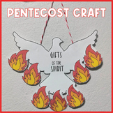 Gifts of the Holy Spirit Pentecost Dove Coloring Craft Activity