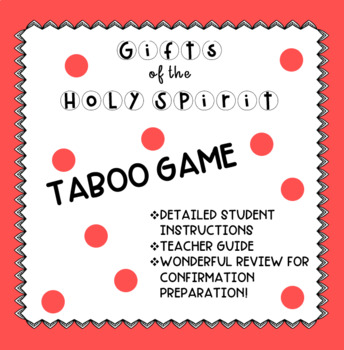 Preview of Gifts of the Holy Spirit | TABOO Game | Confirmation Prep
