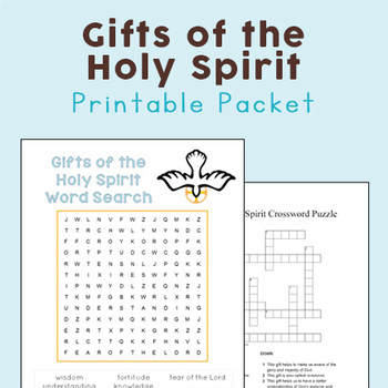 Gifts Of The Holy Spirit Worksheets Teaching Resources Tpt