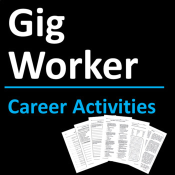 Preview of Gig Worker Career Lesson and Activities