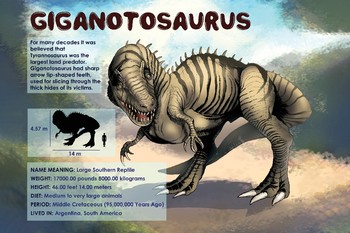 Preview of Giganotosaurus - Dinosaur Poster & Handout