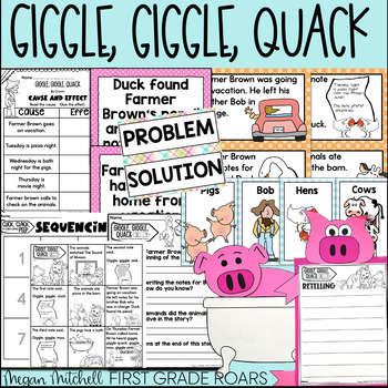 Preview of Giggle Giggle Quack Activities Book Companion Pig Nonfiction Informational Text