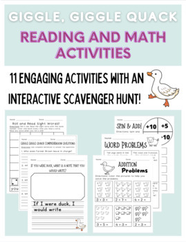 Preview of Giggle, Giggle Quack: Reading and Math Activities