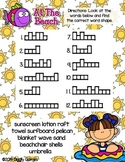 Giggly Games At the Beach Word Shapes Dry Erase Mat LOW PREP