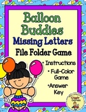 Giggly Games Balloon Buddies Missing Letters File Folder Game