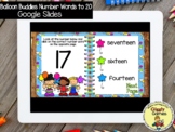Giggly Games Balloon Buddies Number Words to 20 GOOGLE SLI