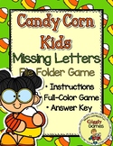 Giggly Games Candy Corn Kids Missing Letters File Folder Game