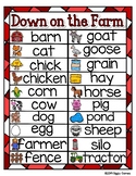 Giggly Games Down on the Farm Full-Color Word Wall Cards