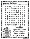 Giggly Games 2 Down on the Farm Reproducible Word Searches