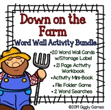 Giggly Games Down on the Farm Word Wall Activity Bundle