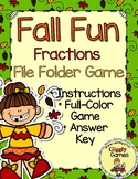 Giggly Games Fall Fun Fractions File Folder Game