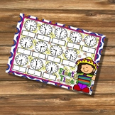 Giggly Games Fiesta Time to the Half Hour Clock Mat Dry Erase Mat