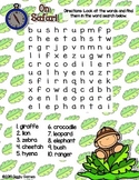 Giggly Games On Safari Word Search Dry Erase Mat LOW PREP